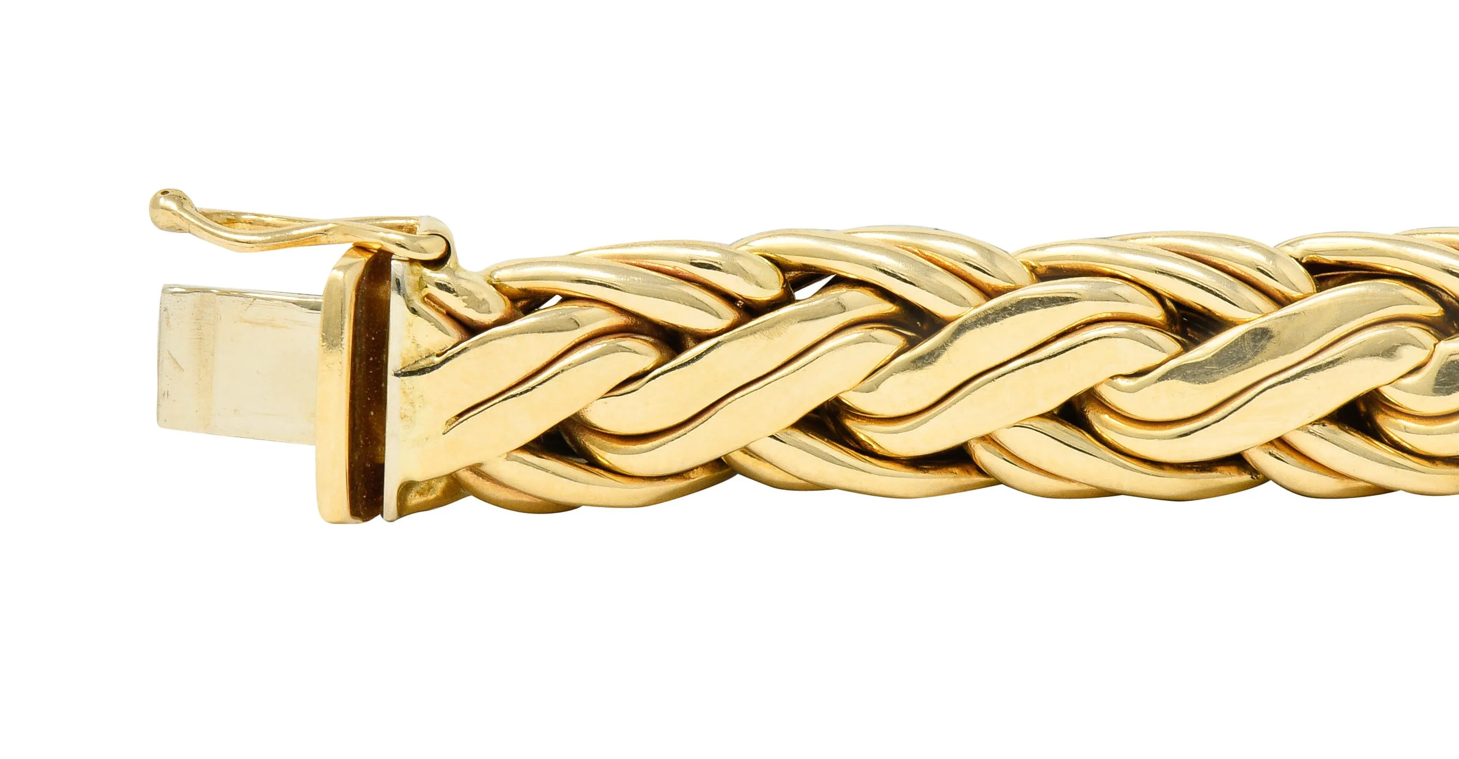 Tiffany & Co. 14 Karat Gold Woven Chain Bracelet Circa 1970