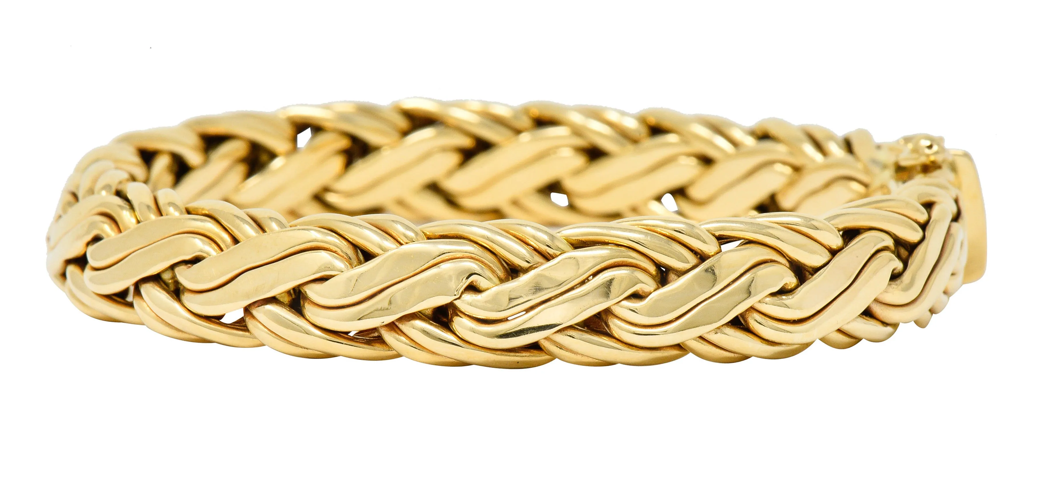 Tiffany & Co. 14 Karat Gold Woven Chain Bracelet Circa 1970