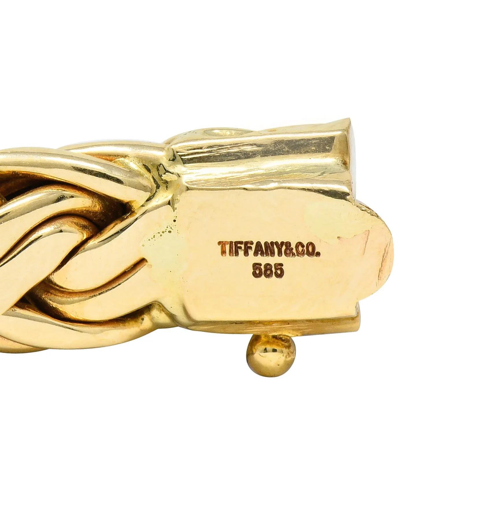 Tiffany & Co. 14 Karat Gold Woven Chain Bracelet Circa 1970