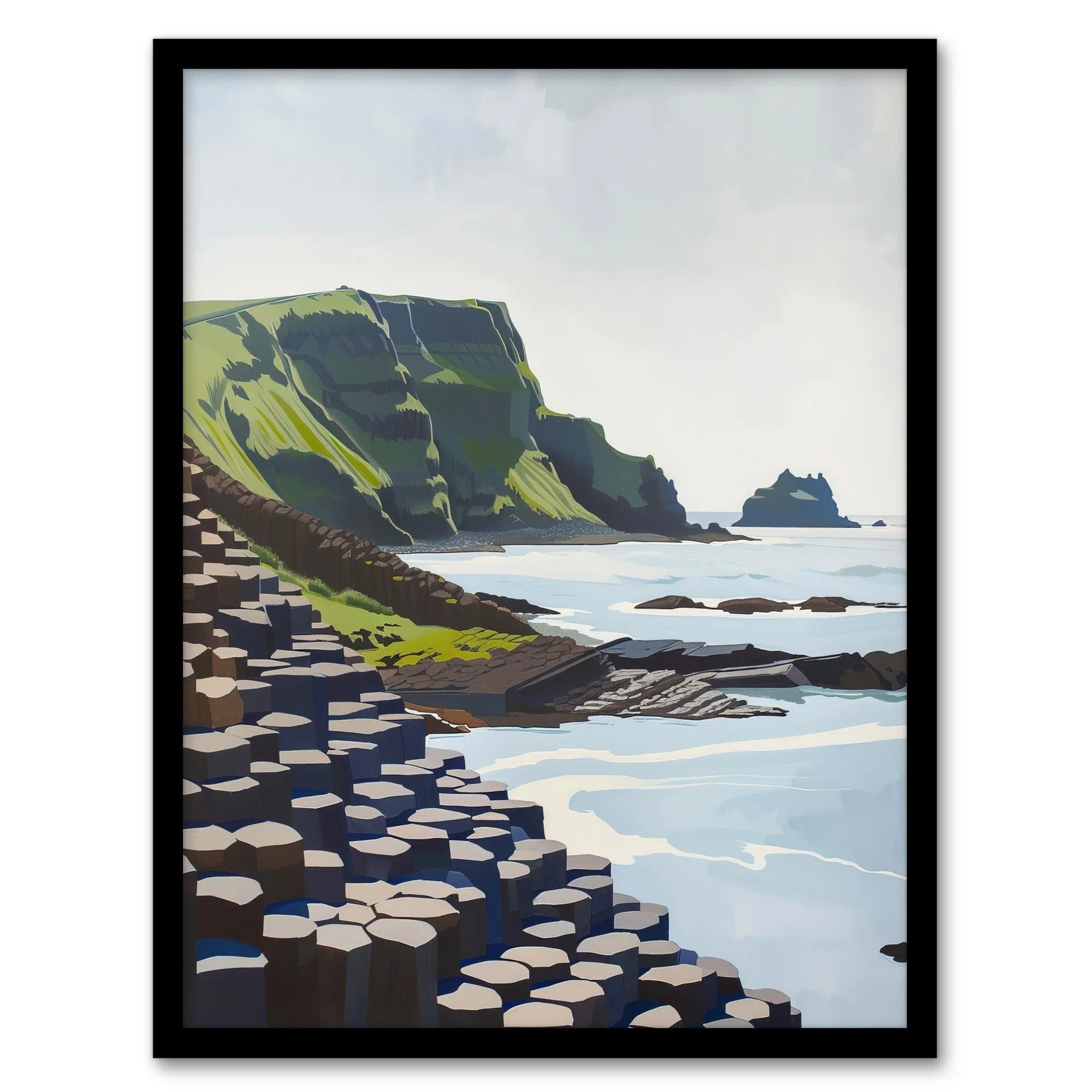 Wall Art & Pictures | Giants Causeway Seaside Columns Coastal Ireland Framed Art Print | Artery8