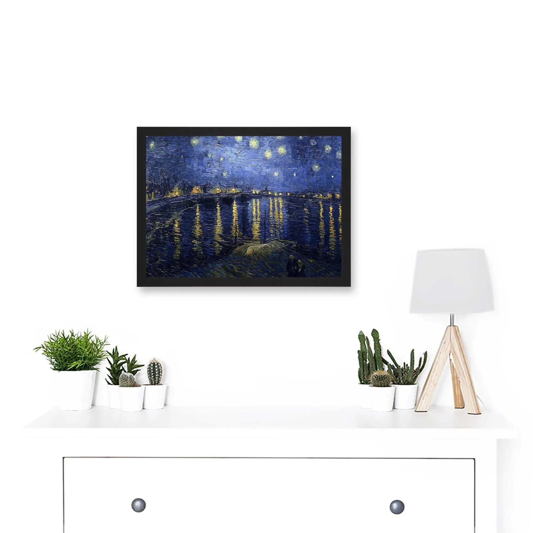 Wall Art & Pictures | Vincent Van Gogh Starry Night Over Rhone 1888 A4 Artwork Framed Wall Art Print | Artery8