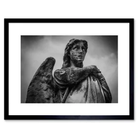 Wall Art & Pictures | Wall Art Print Angel Statue Sculpture Framed | Artery8