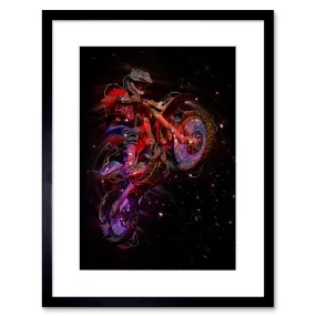 Wall Art & Pictures | Wall Art Print Electric Light Motocross Bike Framed | Artery8