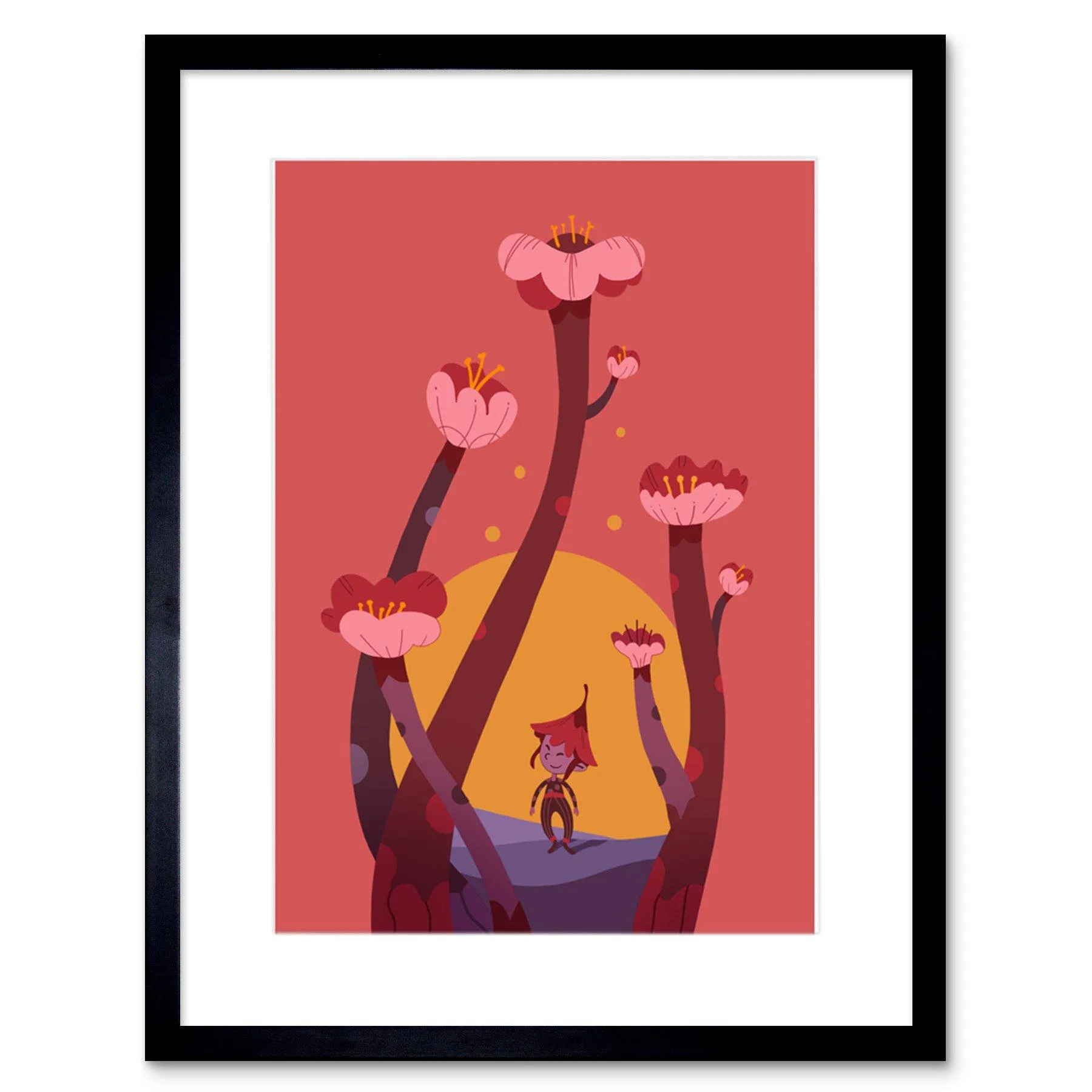 Wall Art & Pictures | Wall Art Print Fairies Sunset Sprite Framed | Artery8