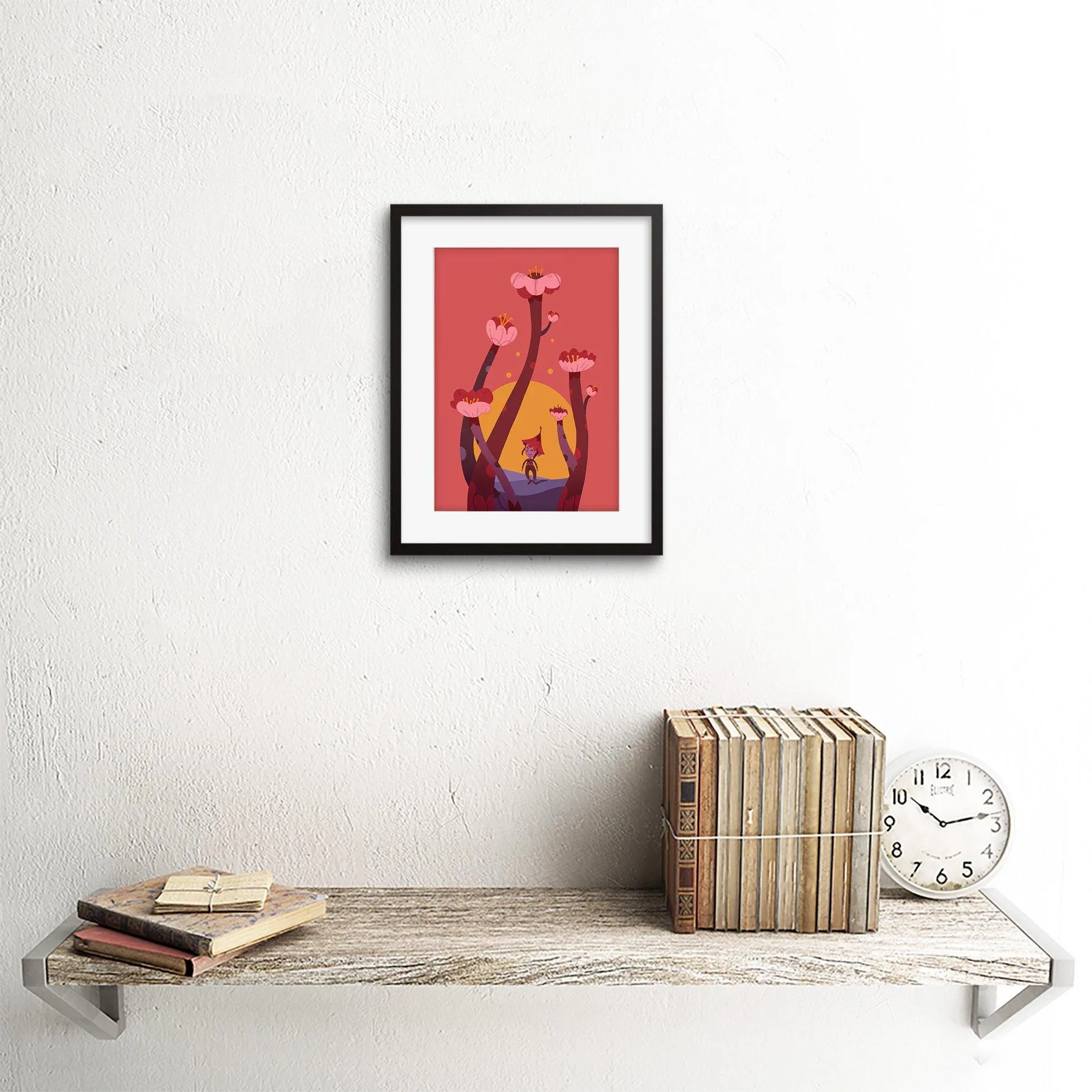 Wall Art & Pictures | Wall Art Print Fairies Sunset Sprite Framed | Artery8