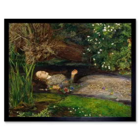 Wall Art & Pictures | Wall Art Print John Everett Millais Ophelia Shakespeare Nature Landscape River Death Cropped Fine Art 