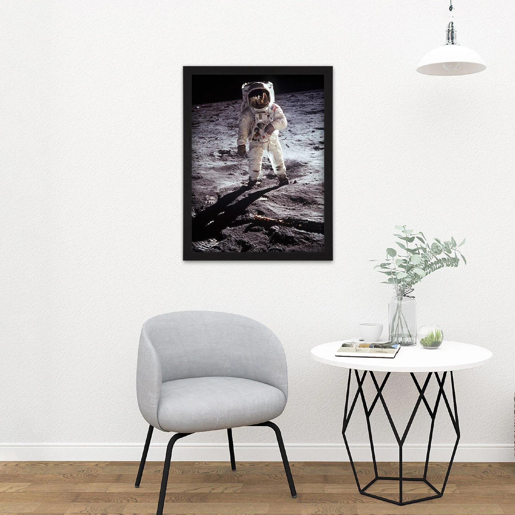 Wall Art & Pictures | Wall Art Print NASA Apollo 11 Astronaut Aldrin Armstrong Moon Landing Large Framed Wall Décor Art | Ar