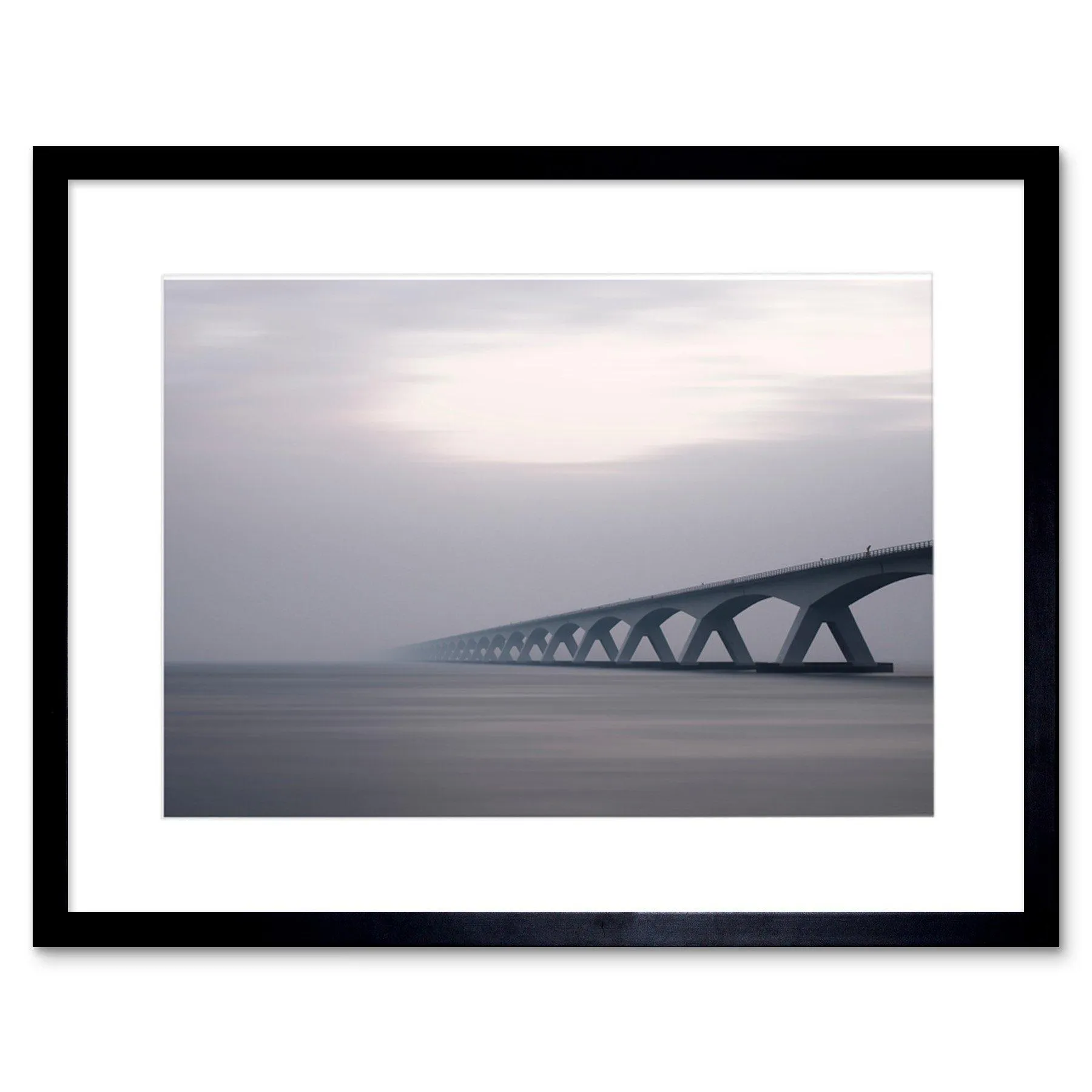 Wall Art & Pictures | Wall Art Print Zeeland Bridge Netherlands Framed | Artery8