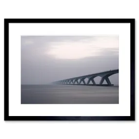 Wall Art & Pictures | Wall Art Print Zeeland Bridge Netherlands Framed | Artery8