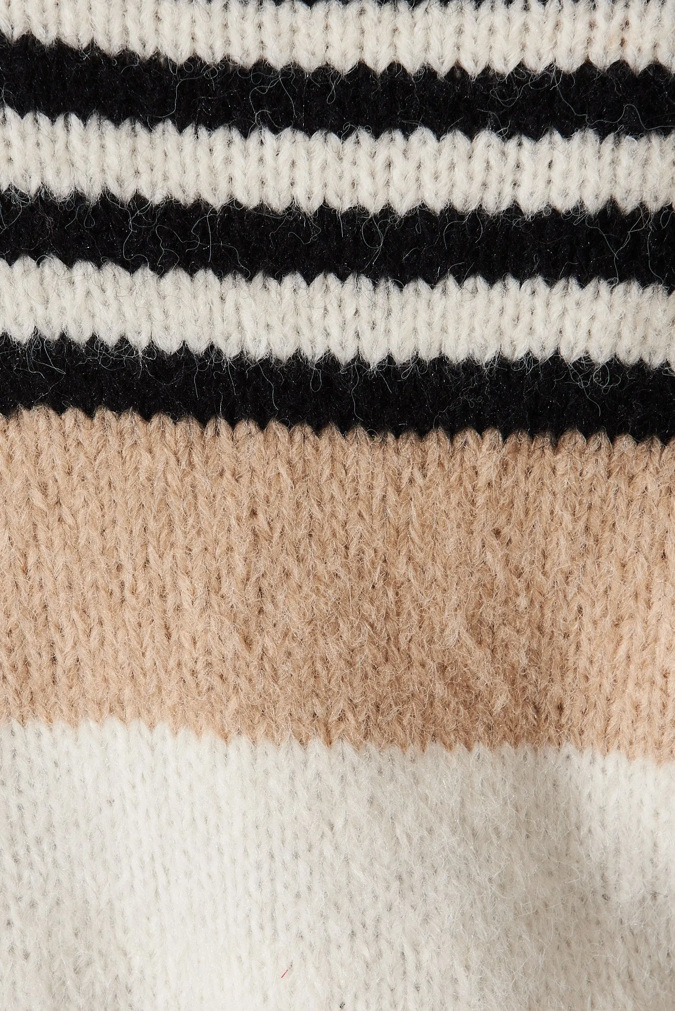 Wymington Knit Cardigan In Cream Stripe Wool Blend