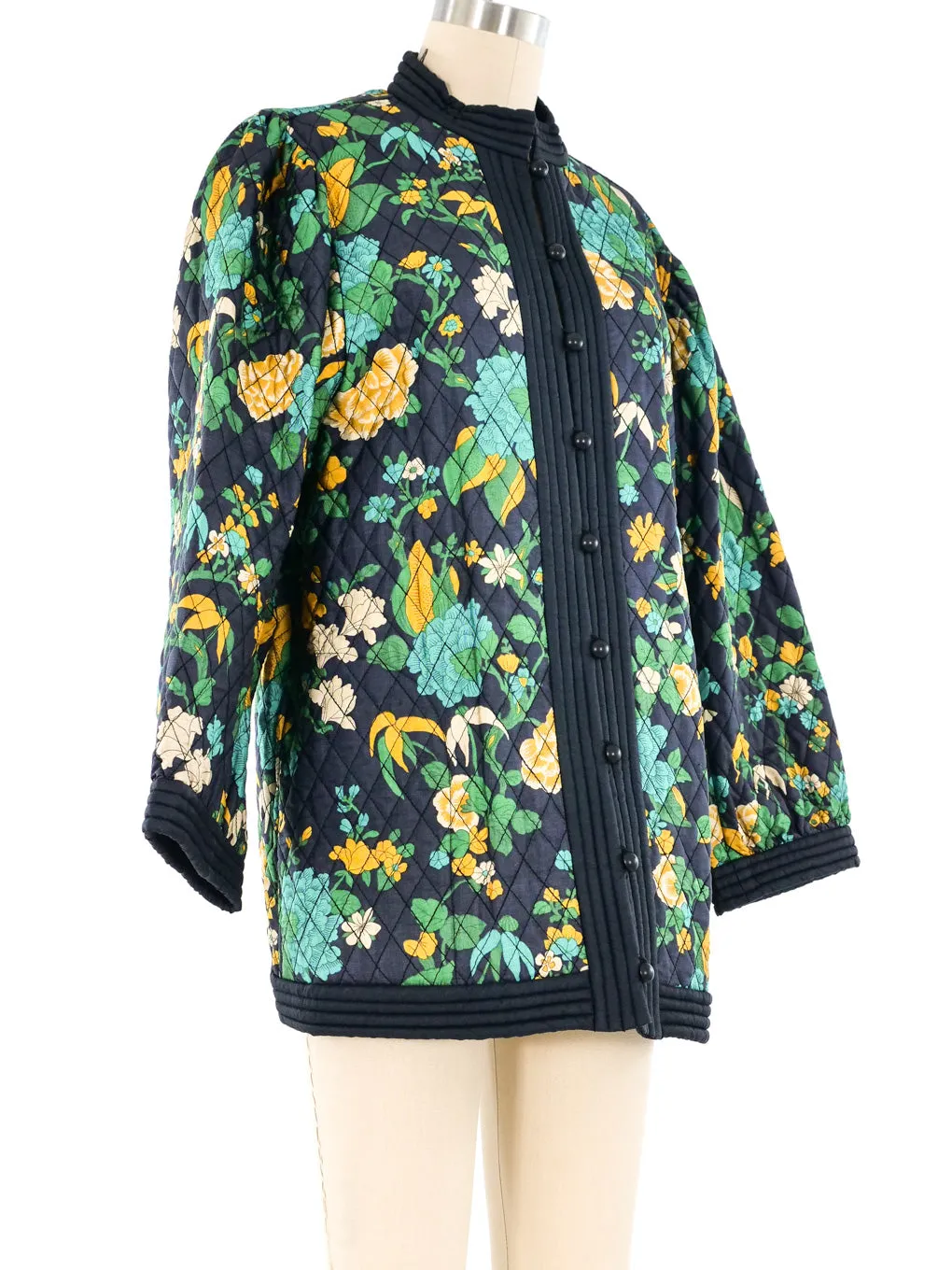 Yves Saint Laurent Quilted Silk Jacket