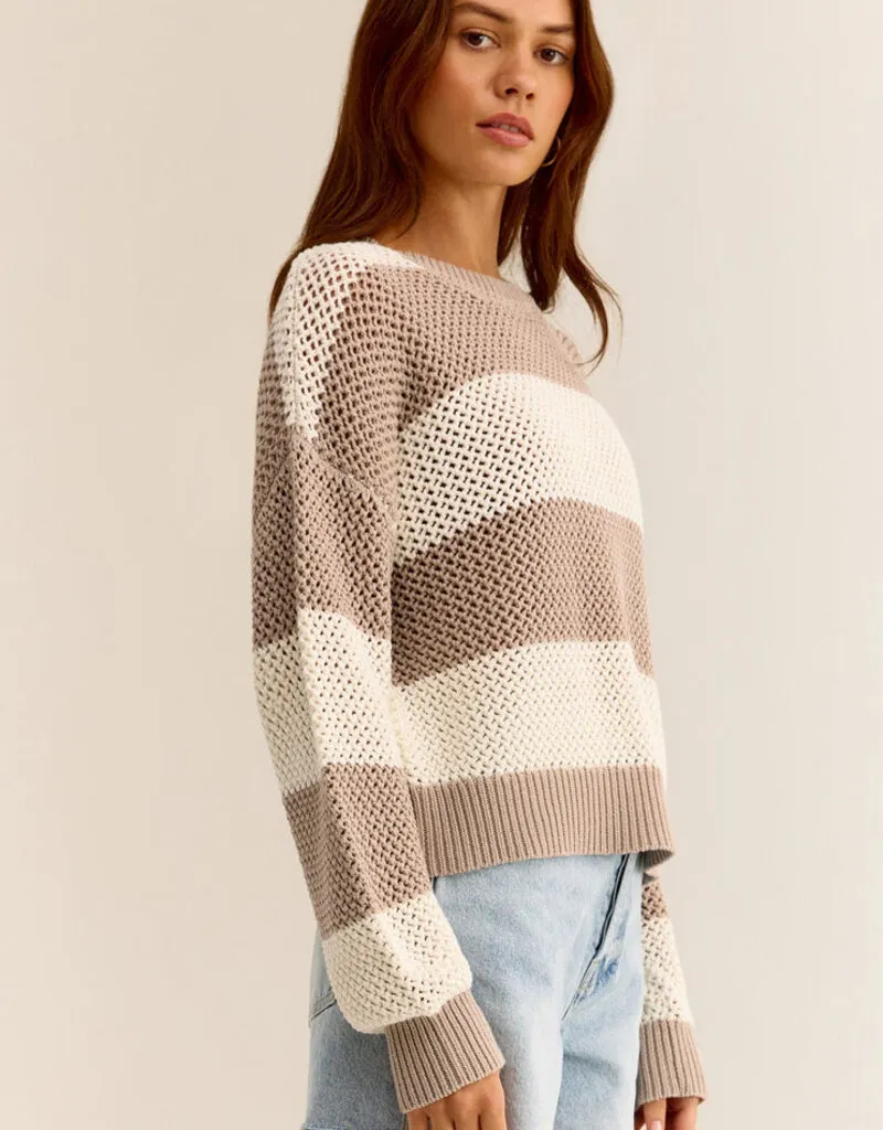 Z Supply Broadbeach Stripe Sweater - Putty